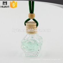 flower shape glass car perfume bottle hanging